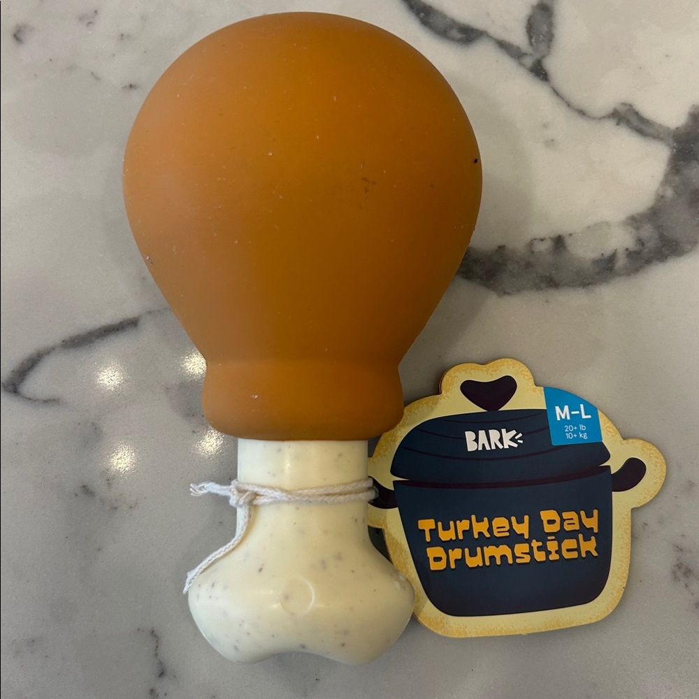 Bark NWT Super Chewer Turkey Day Drumstick Dog Toy